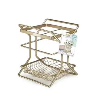 PORTA TALHER COM DIVISORIAS PLATINA LINHA DOURADO FOSCO