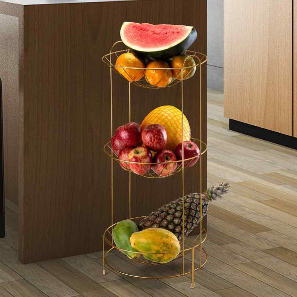 FRUTEIRA TRIPLA DOURADO FOSCO ARTHI