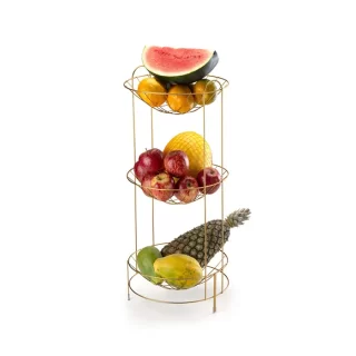 FRUTEIRA TRIPLA DOURADO FOSCO ARTHI