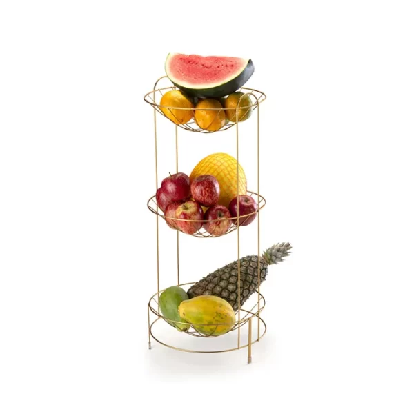 FRUTEIRA TRIPLA DOURADO FOSCO ARTHI