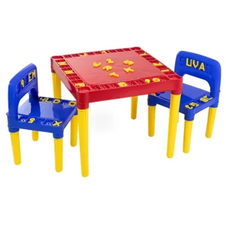 MESA PLASTICA INFANTIL 2 CADEIRAS TRITEC