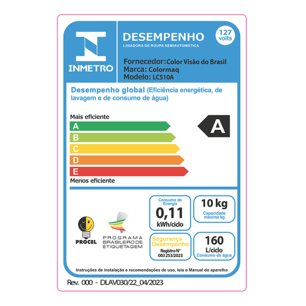 Lavadora Tanquinho Colormaq 10kg Prata