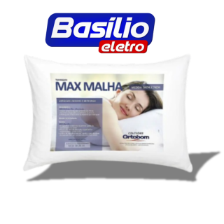 Travesseiro Max Malha - Branco - 20x70x50cm - Ortobom Colchões
