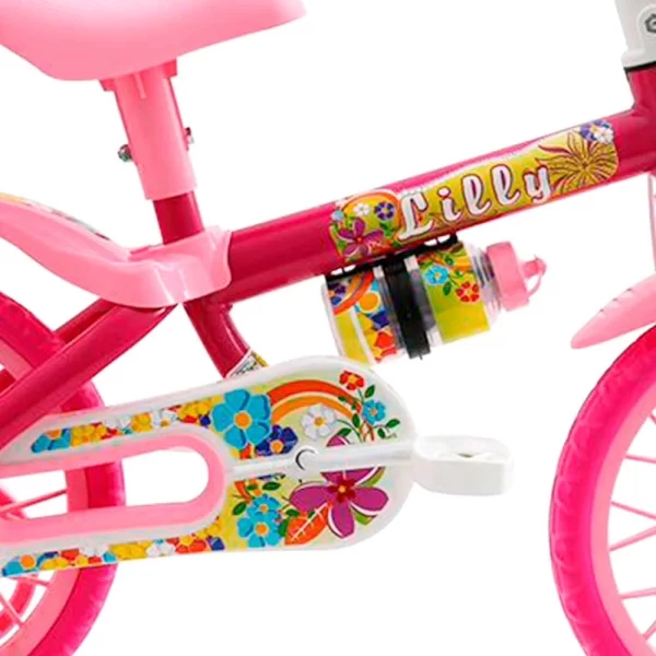 BICICLETA ARO 12 FEM FLOWER LILLY – ROSA/BRANCO