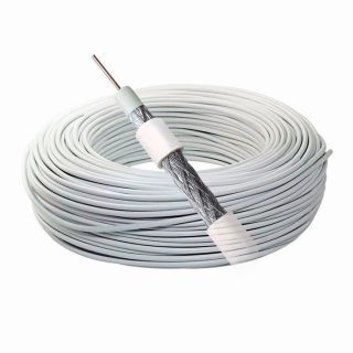 CABO FIO COAXIAL RG6 67% BRANCO METROS