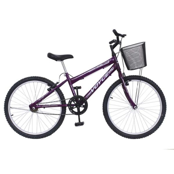 Bicicleta Aro 24 com Cestinha – Violeta