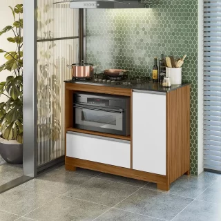 BALCÃO COOKTOP – BRANCO NEW – TREND FREIJÓ – NOTÁVEL
