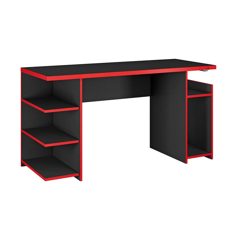 MESA GAMER – PRETO TX VERMELHO – NOTÁVEL