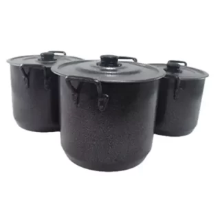 Jogo de Caldeirão 3 Peças Preto