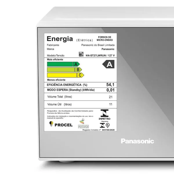 MICOONDAS PANASONIC 21L NN-ST27LWR 110
