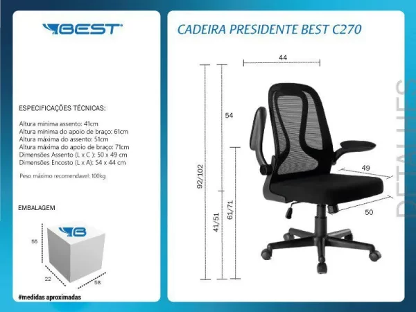 CADEIRA DIRETOR BEST-C270