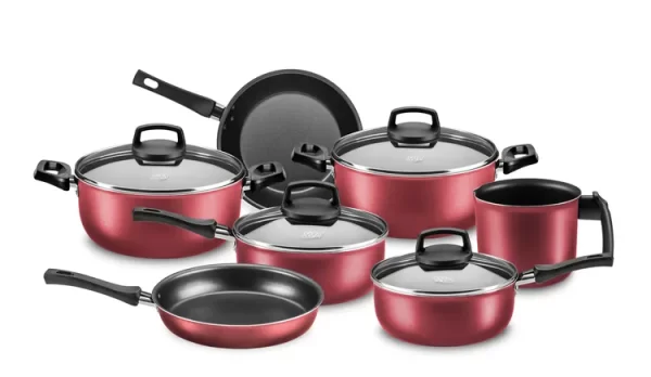 CONJUNTO SAFIRA MTA 7 PÇS ALUMINIO COM ANTIADERENTE