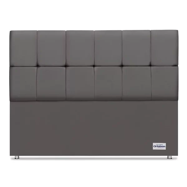 CABECEIRA QUENN PIAVE VELUDO CINZA 12X125X160cm