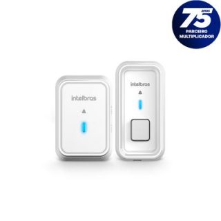 CAMPAINHA S/FIO ALCANCE 100M C/BATERIA BRANCA INTELBRAS