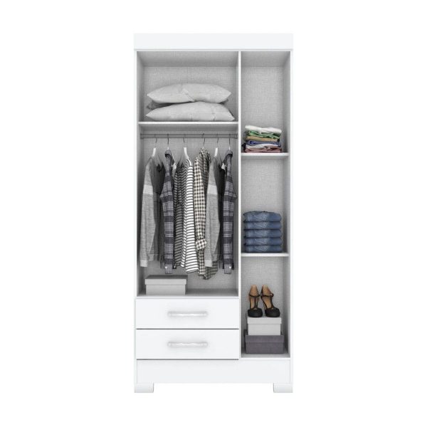 ROUPEIRO BE16-66 03 PORTAS COM PÉS BRANCO
