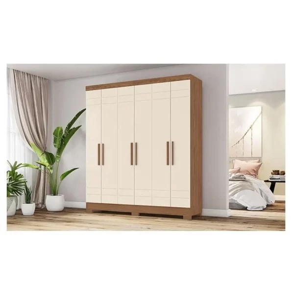 ROUPEIRO 6 PORTAS B369-127 NATURE/OFF WHITE