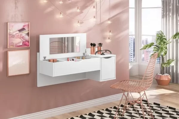CAMARIM BLUSH BRANCO S/ CADEIRA