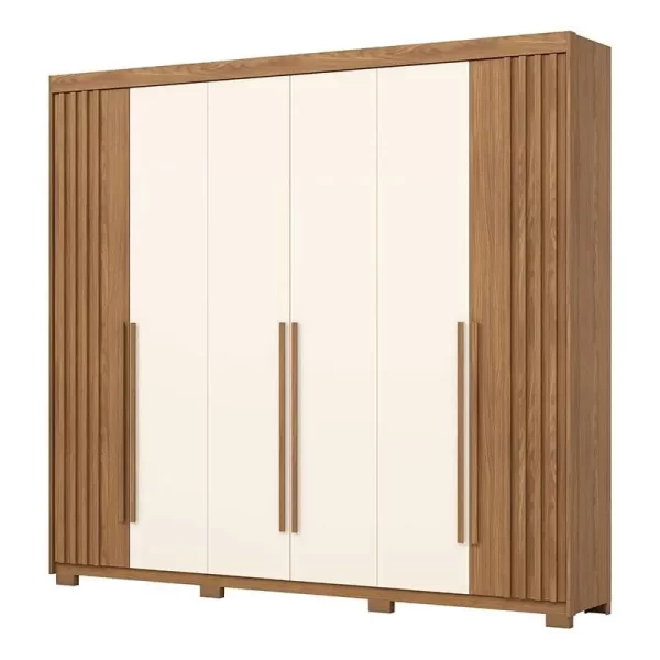 ROUPEIRO NORTOTON 06 PTS C/ESPELHO NATURE/OFF WHITE