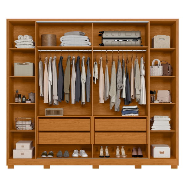 GUARDA ROUPA JACARANDA 4 ESPELHO