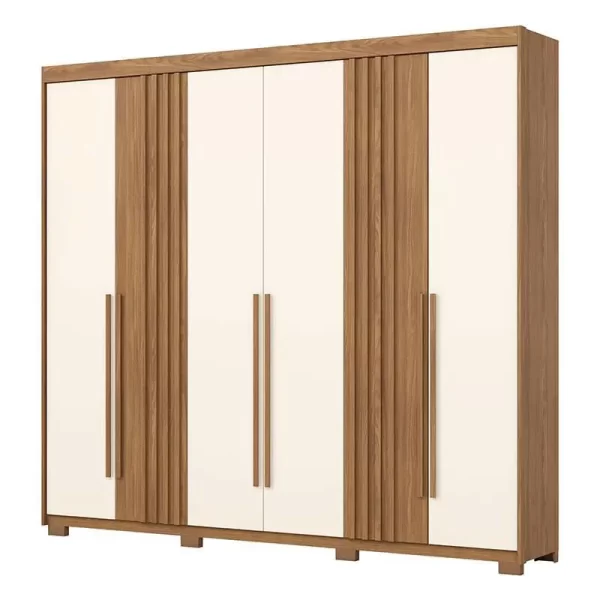 ROUPEIRO NORTOTON 06 PTS C/ESPELHO NATURE/OFF WHITE