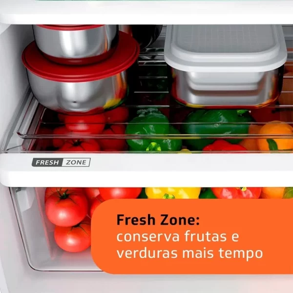 Geladeira/RefrigeradorBrastemp Duplex 375L Frost Free, 2 Portas, Compartimento Extrafrio Fresh Zone, Branco, 110V