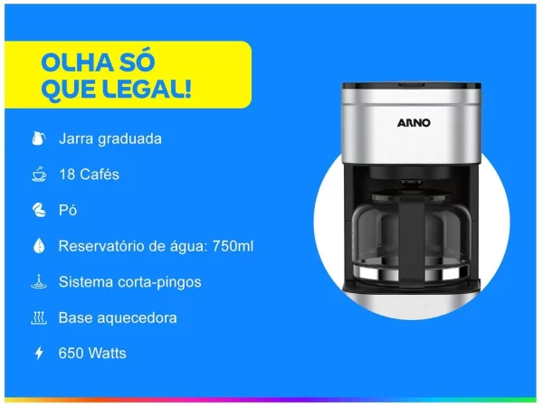 CAFETEIRA FILTRO ARNO PERFEITA INOX