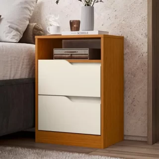 Mesa de Cabeceira Sole Cinamomo/off white (flex)