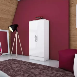 Roupeiro  Multiuso 1300mm 2 Portas Branco