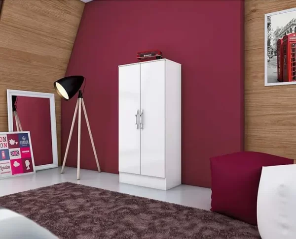 Roupeiro  Multiuso 1300mm 2 Portas Branco
