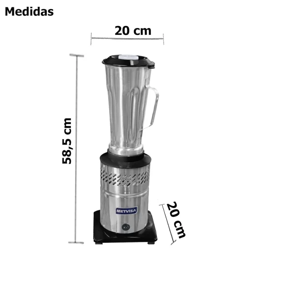 LIQUIDIFICADOR INDUSTRIAL 2LTS METVISA