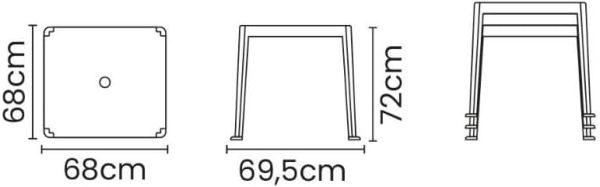 MESA QUADRADA TAMBAU AM