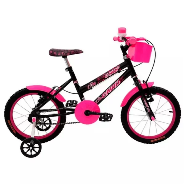 BICICLETA ARO 16 INFANTIL CAIRU MTB REB C-HIGH PRETO/PINK