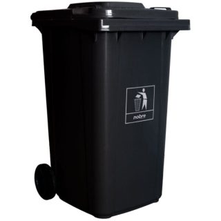 COLETORA PLASTICA 240L. C/ RODAS (MOD. EUROPEU) PRETO – NOBRE