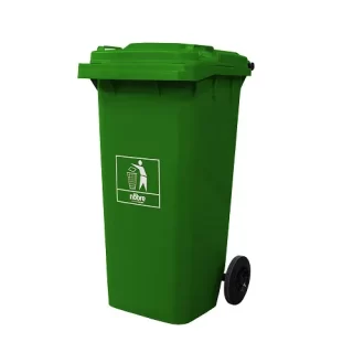 COLETORA PLASTICA 240L. C/ RODAS (MOD. EUROPEU) VERDE – NOBRE