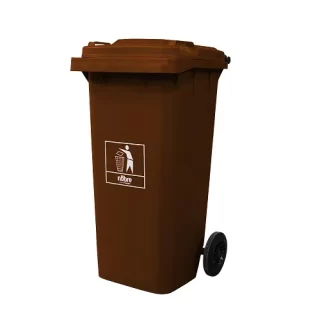 COLETORA PLASTICA 240L. C/ RODAS (MOD. EUROPEU) MARROM – NOBRE