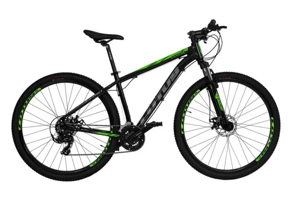 BICICLETA 29 AL NITRO F.MEC 21V PRETO/VERDE 17.5 LOTUS