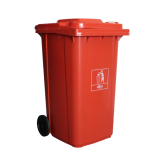 COLETORA PLASTICA 240L. C/ RODAS (MOD. EUROPEU) LARANJA – NOBRE