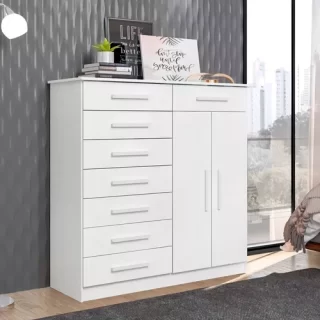 COMODA VERONA BRANCO FOSCO LISO