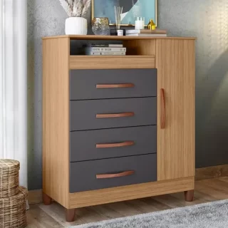 COMODA TURQUESA NATURE/TITANIUM