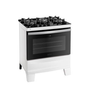 FOGAO GAS 5Q AGILE GLASS BRANCO