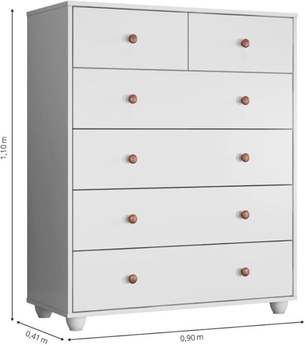 COMODA VITTORIA BRANCO FOSCO LISO
