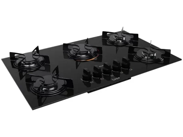 COOKTOP GAS ATLAS UTOP 5Q PRETO