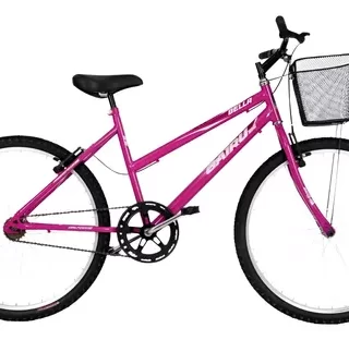 BICICLETA ARO 26 BELLA CAIRU C/CESTA ROSA PINKS