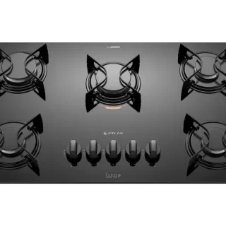 COOKTOP GAS ATLAS UTOP 5Q PRETO