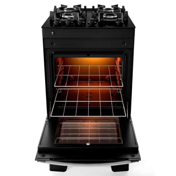 FOGAO GAS 4Q AGILE GLASS PRETO