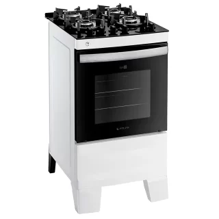 FOGAO GAS 4Q AGILE GLASS BRANCO