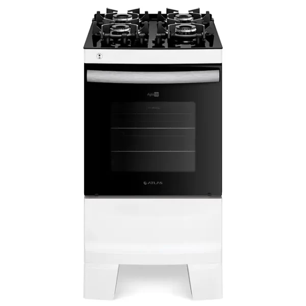 FOGAO GAS 4Q AGILE GLASS BRANCO