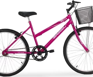 BICICLETA ARO 26 BELLA CAIRU C/CESTA ROSA PINKS