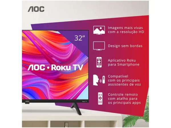 SMART TV 32 POLEGADAS AOC ROKU DLED HD