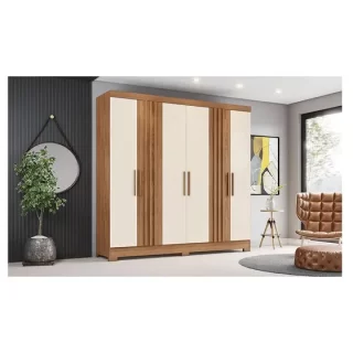 ROUPEIRO 06 PORTAS NATURE/OFF WHITE